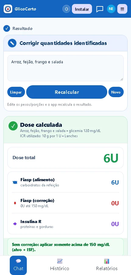 Dose calculada